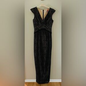 Lumier by Bariano Black Lace Gown